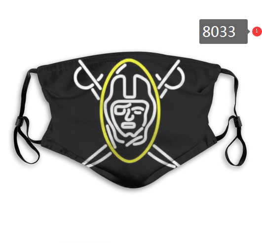 NFL 2020 raiders #2 Dust mask with filter->nfl dust mask->Sports Accessory